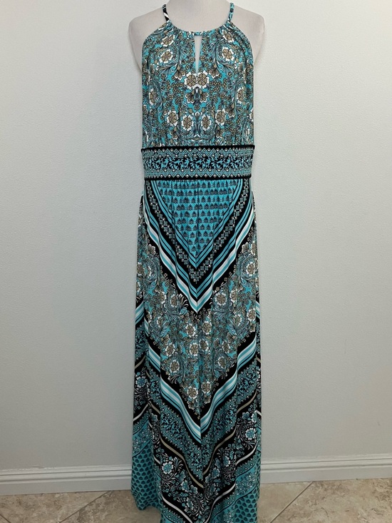 London Style Dresses & Skirts - Turquoise Halter Maxi Dress